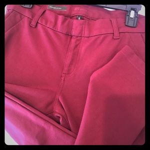 Burgundy trousers